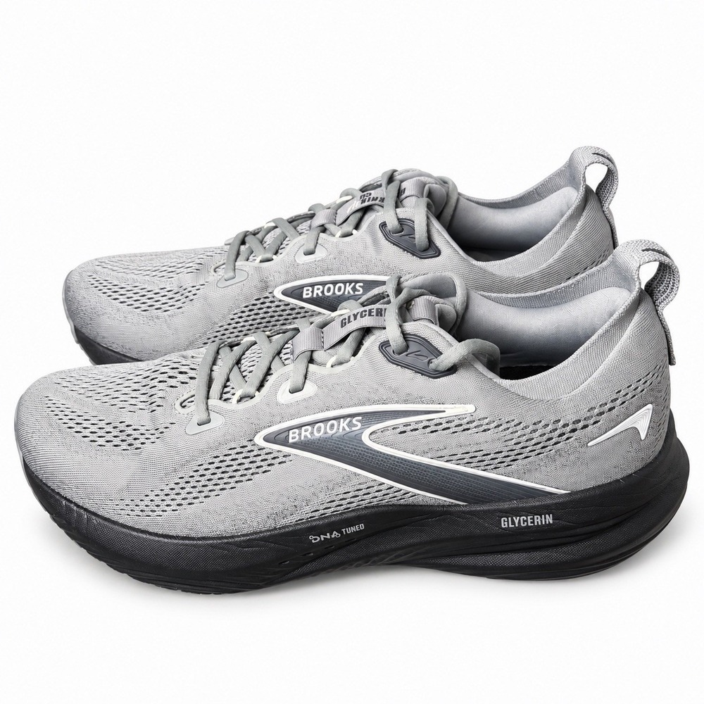 Brooks Glycerin 22 Gray Ebony 1104452E078 Men's Size 12 2E Wide Running Shoes